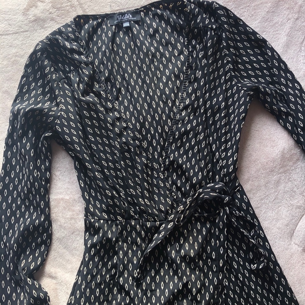 Lulu’s Patterned Maxi Wrap Dress